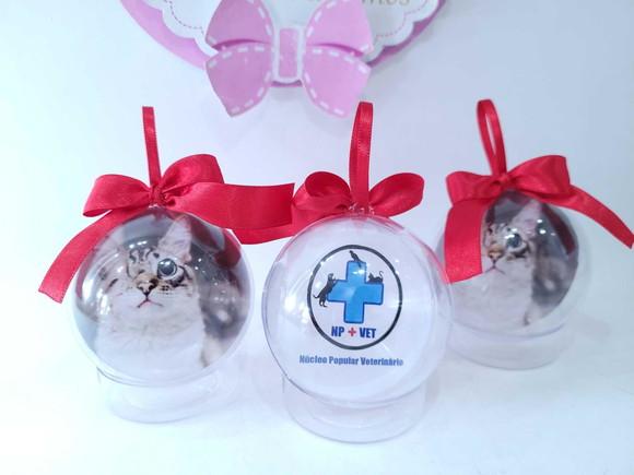 Bolinha de Árvore de Natal Petshop Personalizada com Logo