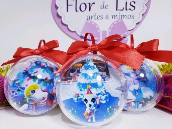 Bolinha de Natal Animal Crossing Enfeite Geek Game