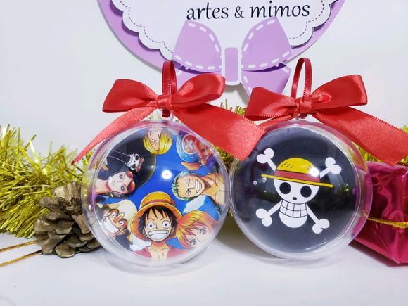 Bolinha de Natal One Piece Enfeite Geek Anime