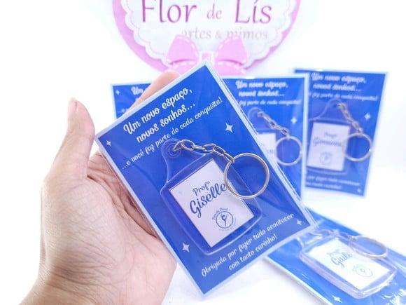 Brinde Chaveiro Acrílico Personalizado com Logo Professores