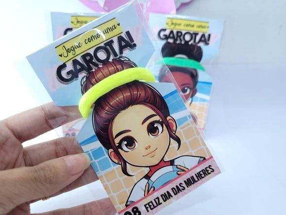 Brinde Dia das Mulheres Tag Elástico de Cabelo Esporte Vôlei