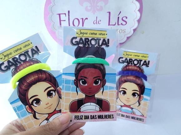 Brinde Dia das Mulheres Tag Elástico de Cabelo Esporte Vôlei
