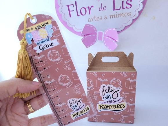 Brinde Dia do Professor Caixa e Marca Páginas Personalizado