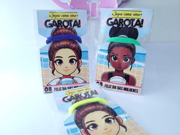 Brinde Dia das Mulheres Tag Elástico de Cabelo Esporte Vôlei
