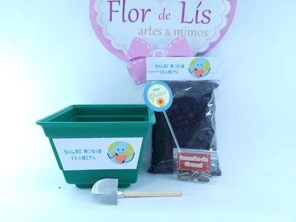 Brinde Kit Plantar Girassol Meio Ambiente Sustentável