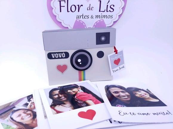Caixa com Fotos Polaroid Retrô Dia dos Avós