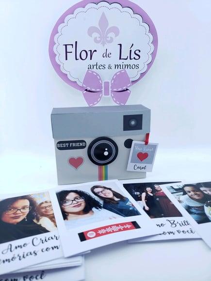 Caixa com Fotos Polaroid Retrô Presente