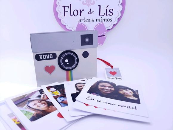 Caixa com Fotos Polaroid Retrô Dia dos Avós