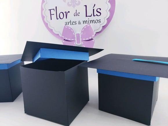 Caixa Cubo Chapéu de Formatura Capelo