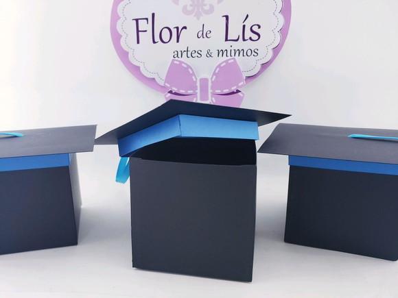 Caixa Cubo Chapéu de Formatura Capelo