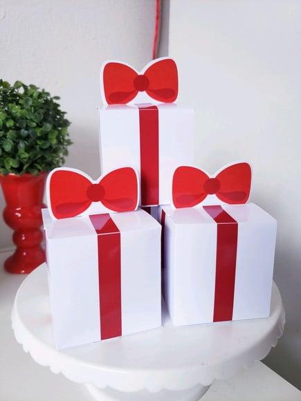 Caixa Cubo Presente de Natal