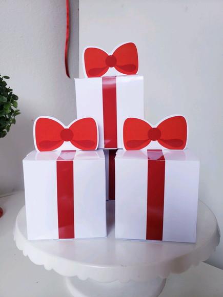 Caixa Cubo Presente de Natal