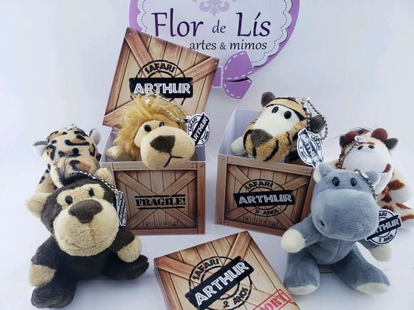 Caixa Exportação para Animais Pelúcia Lembrancinha Safari