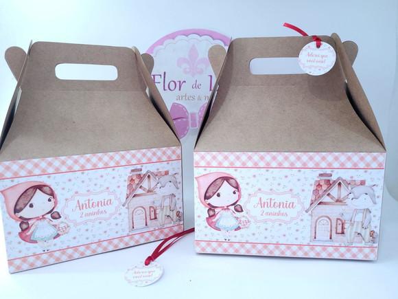 Caixa Lanche Maleta Grande Chapeuzinho Vermelho e Lobo Mau