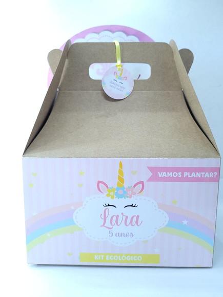 Caixa Lanche Unicórnio Maleta Grande para Lembrancinha