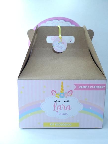 Caixa Lanche Unicórnio Maleta Grande para Lembrancinha