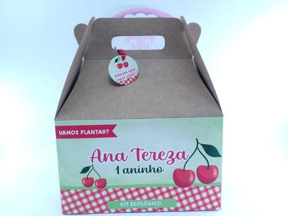 Caixa Maleta Lanche Cerejinha Grande para Lembrancinha