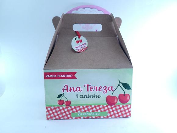 Caixa Maleta Lanche Cerejinha Grande para Lembrancinha