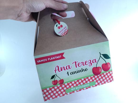 Caixa Maleta Lanche Cerejinha Grande para Lembrancinha