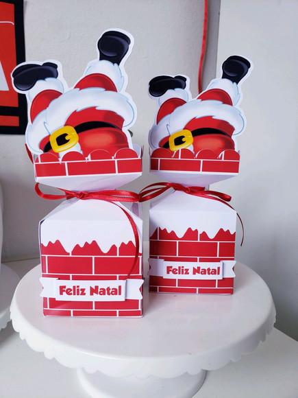 Caixa Meia Bala Natal Chaminé