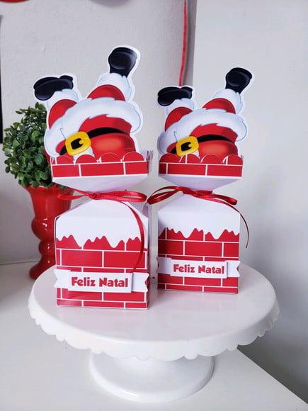 Caixa Meia Bala Natal Chaminé