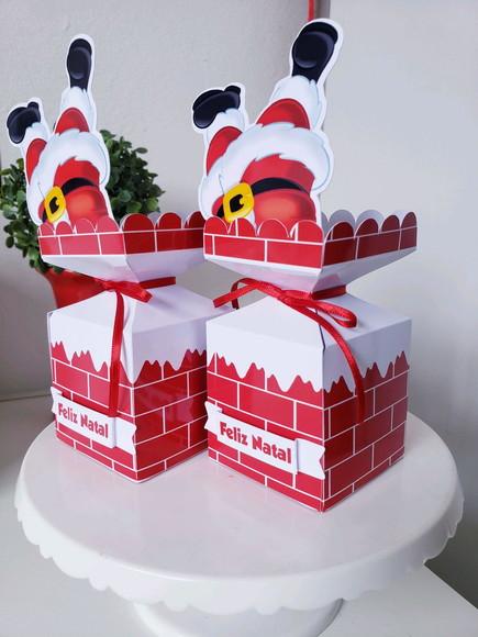 Caixa Meia Bala Natal Chaminé