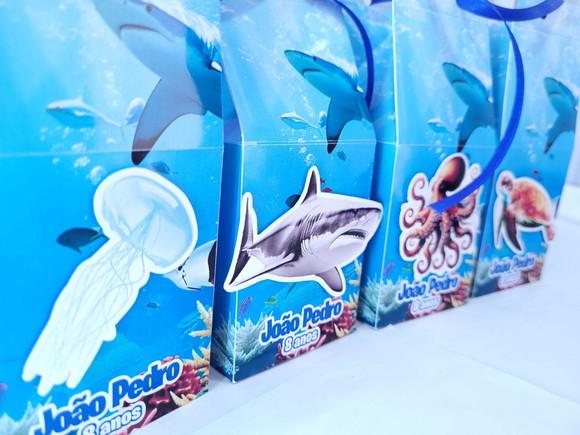 Caixa Milk Fundo do Mar Animais Realistas Lembrancinha
