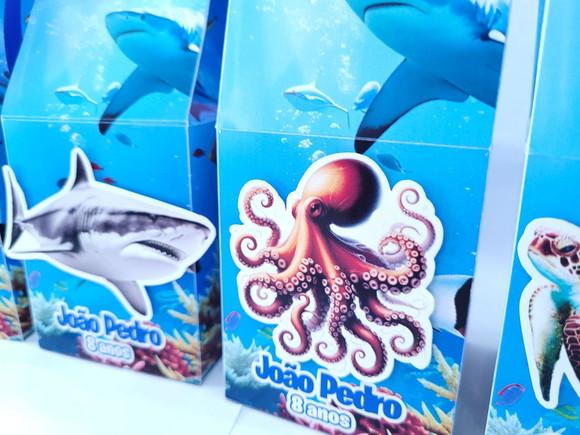Caixa Milk Fundo do Mar Animais Realistas Lembrancinha