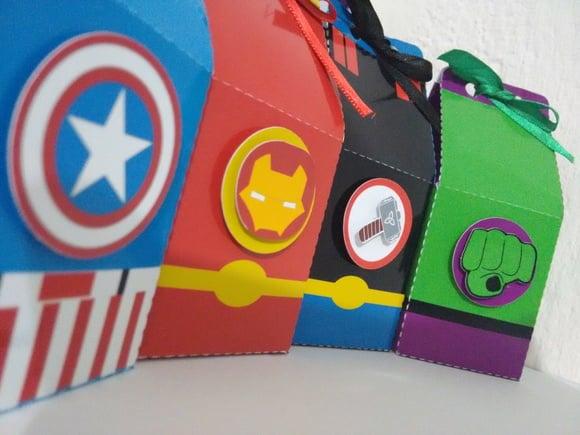 Caixa Milk Heróis Vingadores 3d