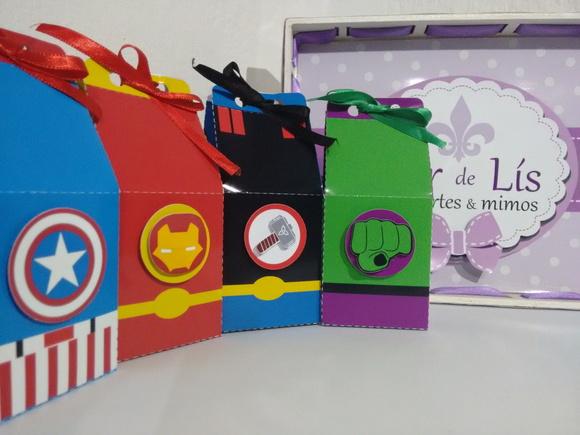 Caixa Milk Heróis Vingadores 3d