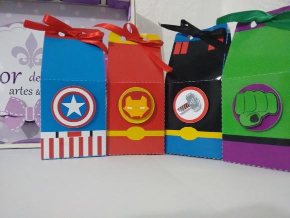 Caixa Milk Heróis Vingadores 3d