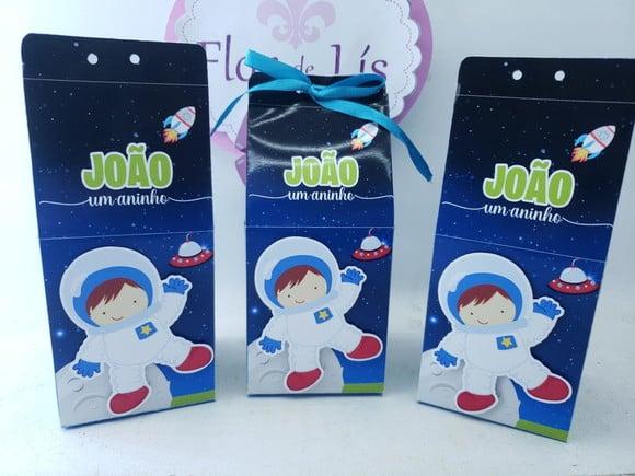 Caixa Milk Personalizada Astronauta Menino