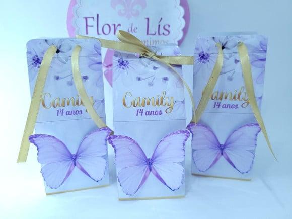 Caixa Milk Personalizada Borboleta Jardim Encantado