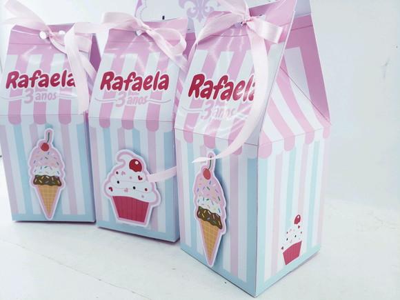 Caixa Milk Personalizada Confeitaria Sorvete e Cupcake