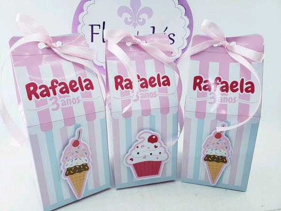 Caixa Milk Personalizada Confeitaria Sorvete e Cupcake