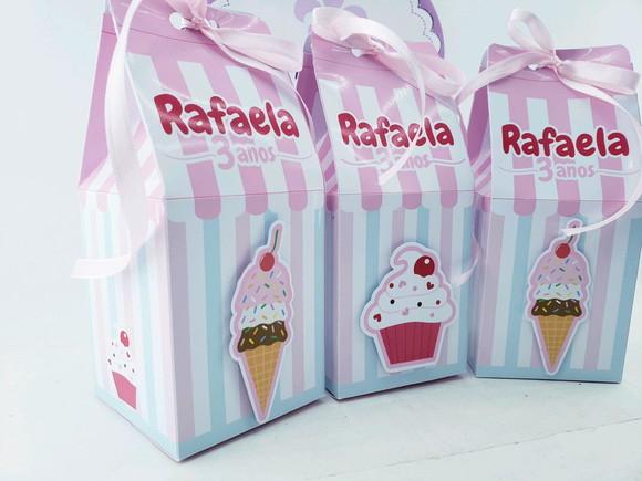 Caixa Milk Personalizada Confeitaria Sorvete e Cupcake