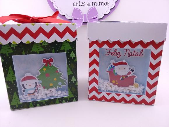 Caixa Mini Panetone Visor Natal