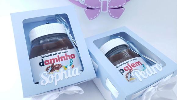 Caixa Nutella Daminha e Pajem Casamento
