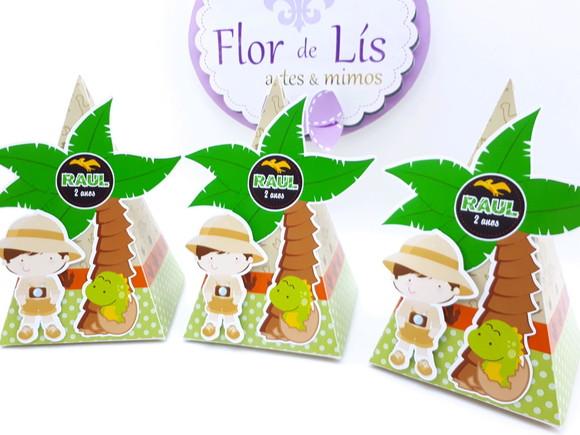 Caixa Pirâmide Dinossauro Cute