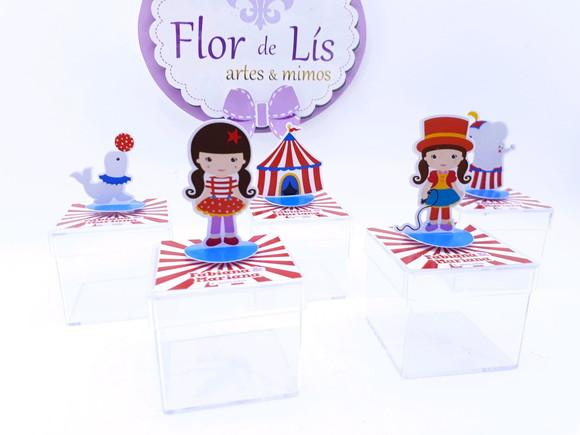 Caixinha Acrilica 3d Circo Menina