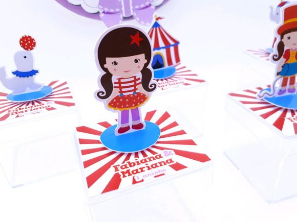 Caixinha Acrilica 3d Circo Menina