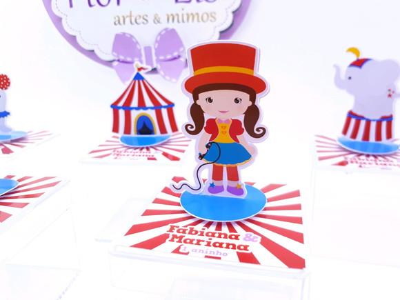 Caixinha Acrilica 3d Circo Menina