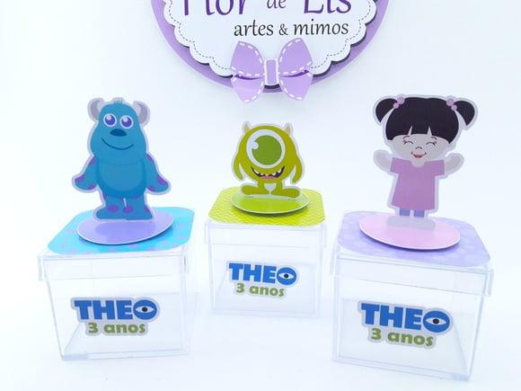 Caixinha Acrílica 3d Monstros Sa