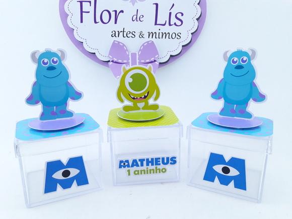 Caixinha Acrílica 3d Monstros Sa