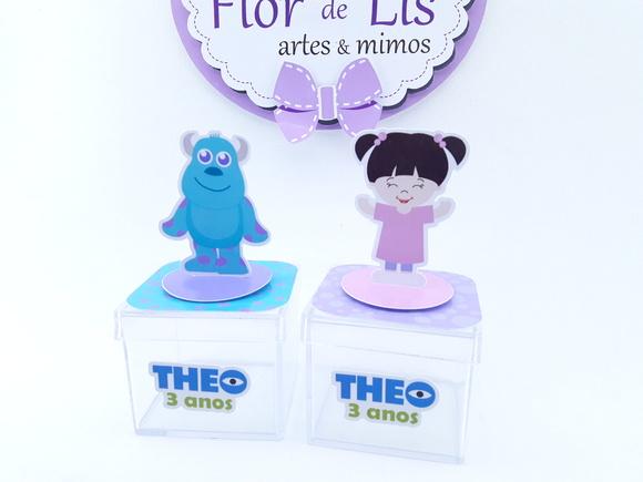Caixinha Acrílica 3d Monstros Sa