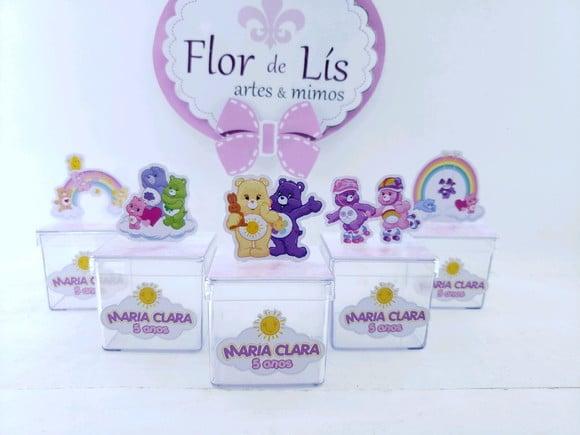 Caixinha Acrílica 3d Ursinhos Carinhosos 5cm