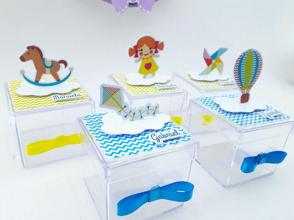 Caixinha Acrílica Brinquedos Antigos 5cm