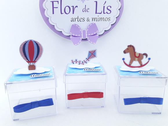 Caixinha Acrílica Brinquedos Antigos 5cm