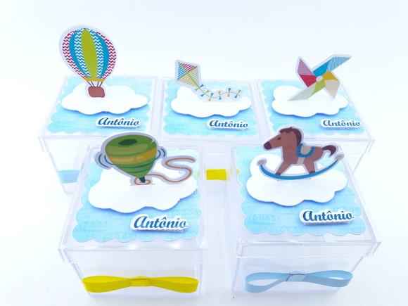 Caixinha Acrílica Brinquedos Antigos 5cm