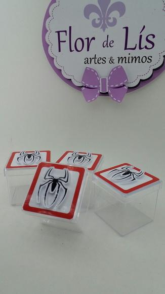 Caixinha Acrílica Homem Aranha 4cm